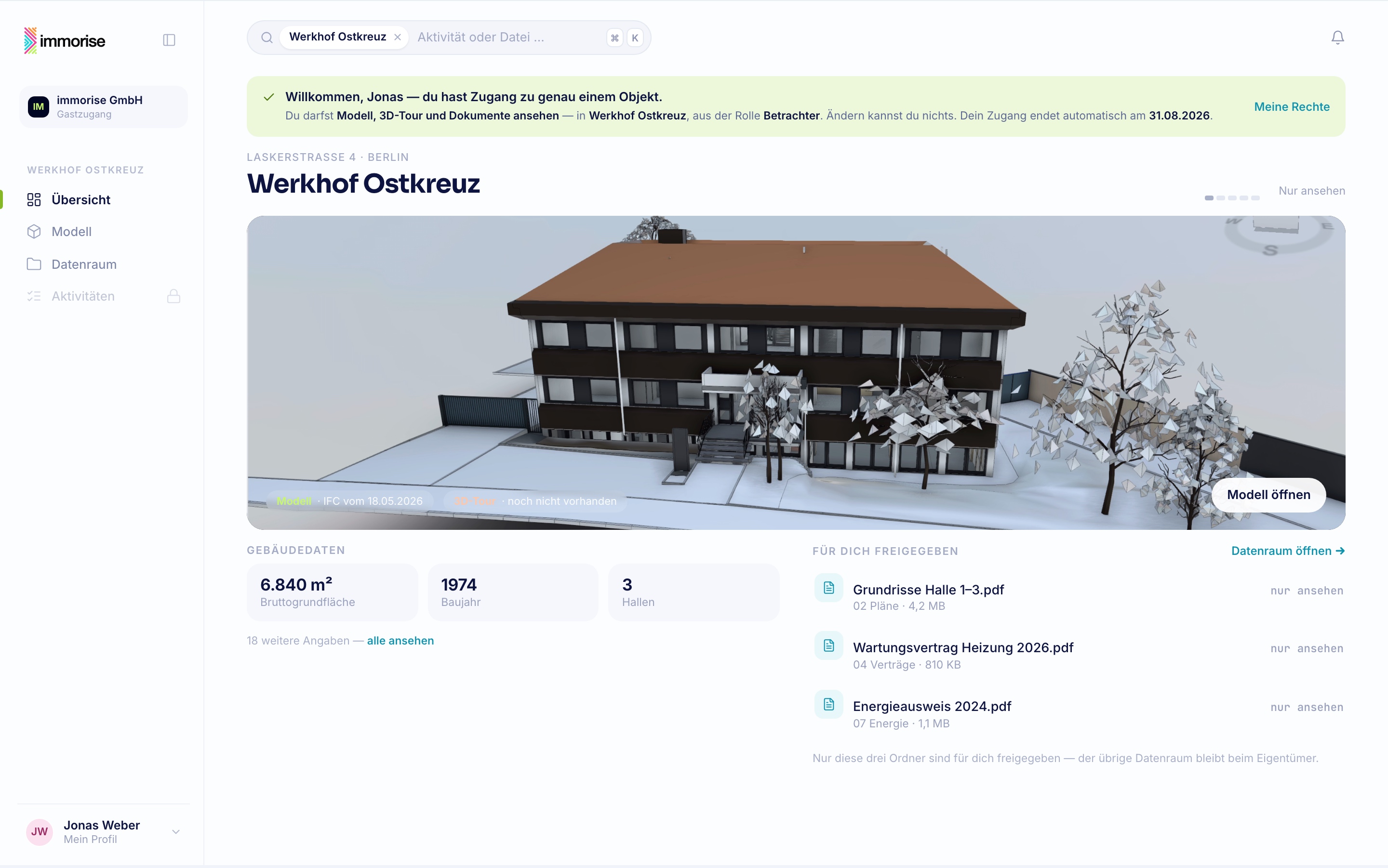 Externe · direkt ins Objekt (W4 · R15)