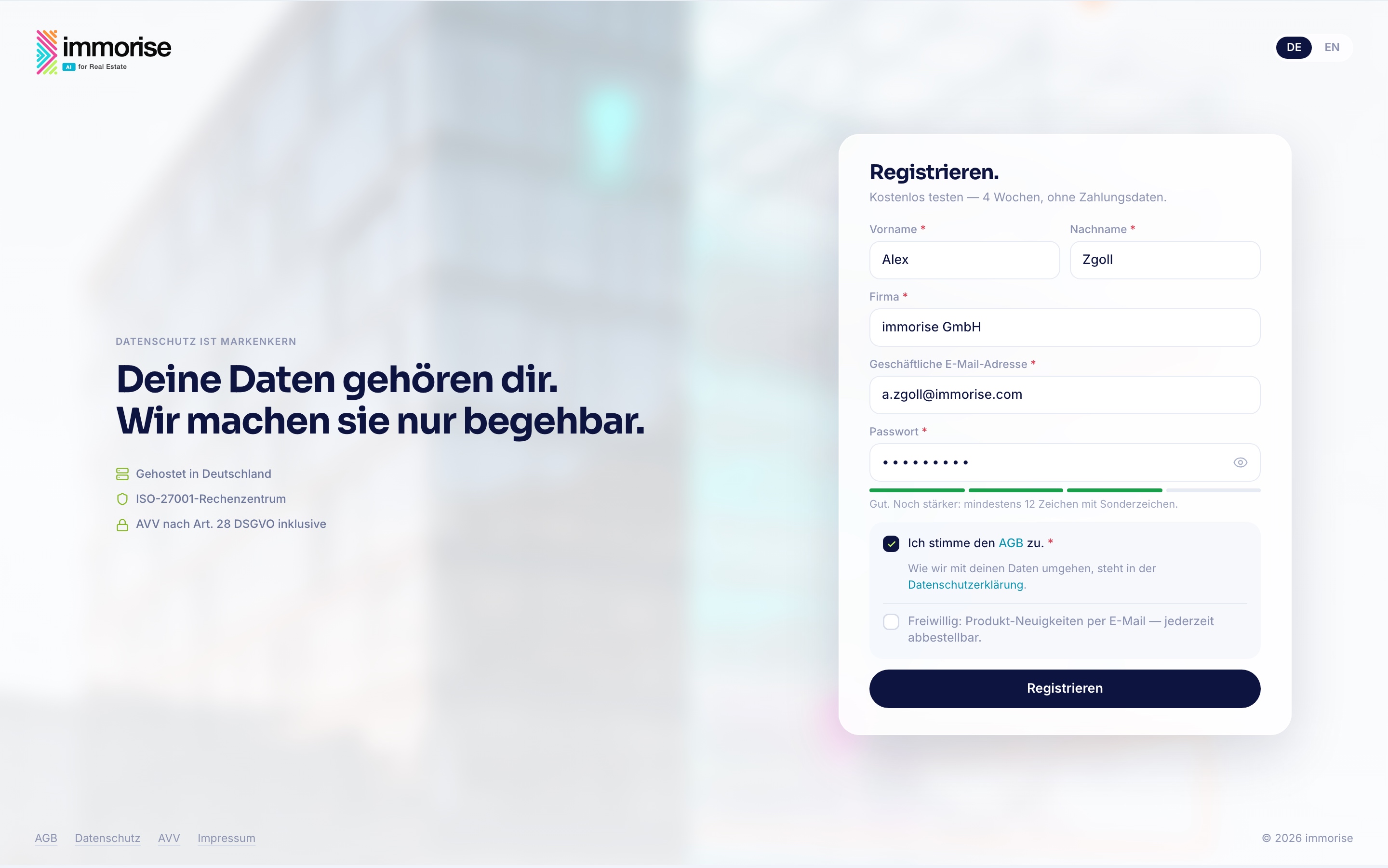 Signup + Consent